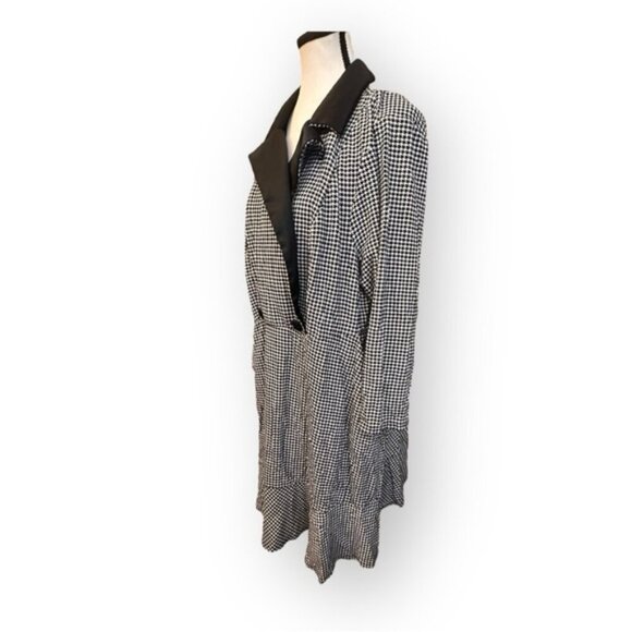 Women’s torrid 18 Houndstooth Mini Stretch Satin Tuxedo Dress XXL - Picture 3 of 16